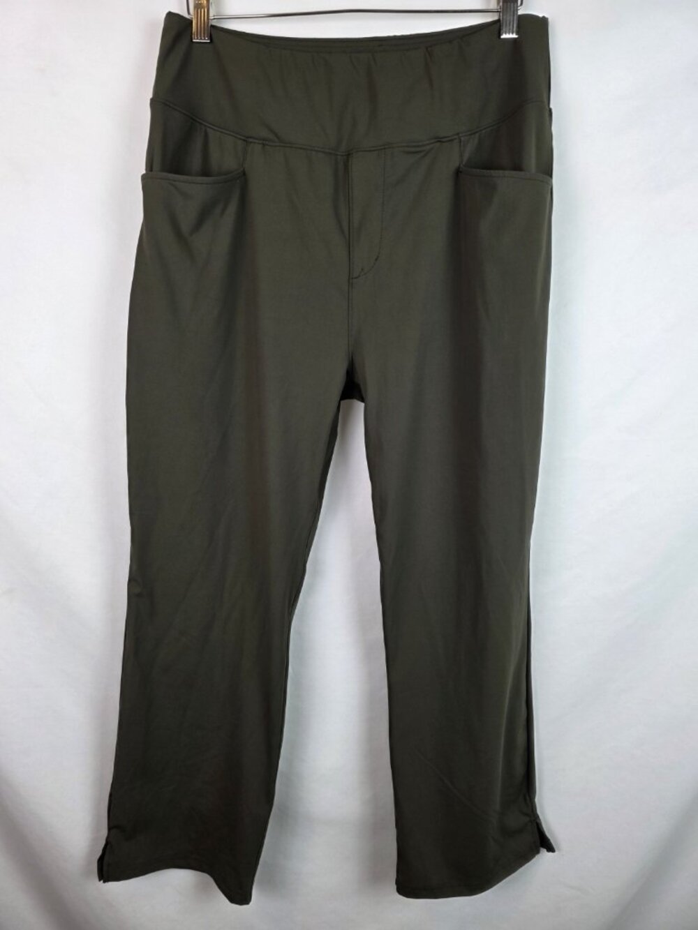 Soothfeel Women's Leggings Size XL Green Wide Leg Activewear Workout Pants